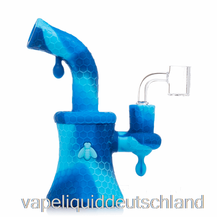 Stratus Bee Silikon Dab Rig Marmorblau (Babyblau / Blau) Vape-Flüssigkeit